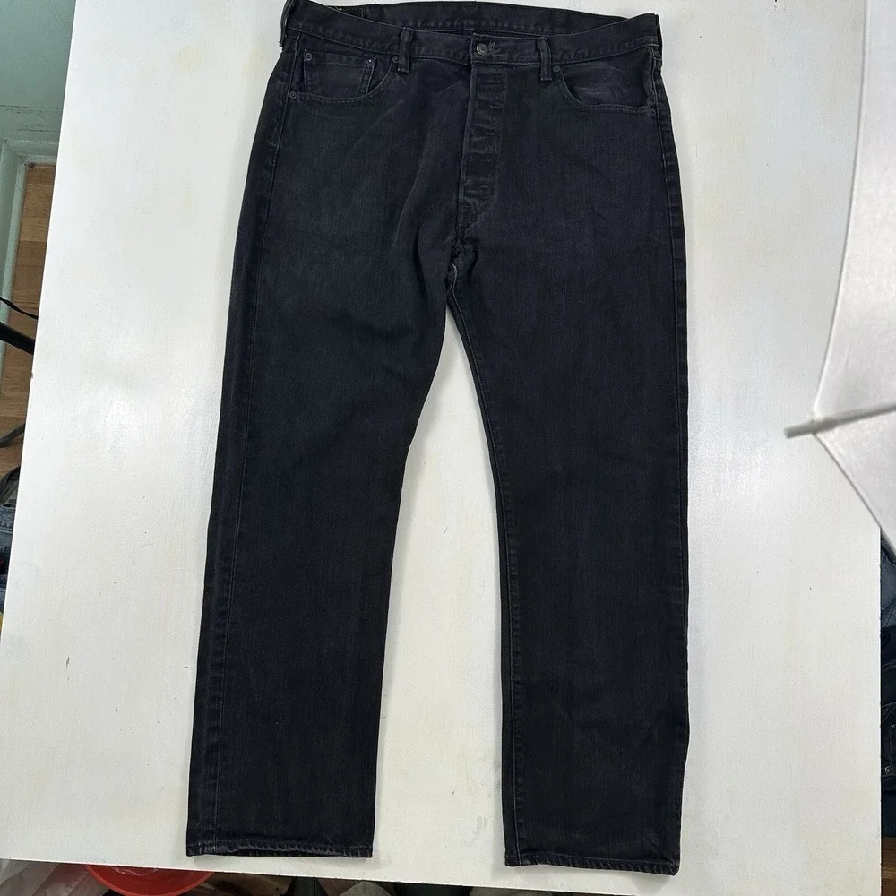 LEVI'S Men's 501 Original Fit Button Fly Jeans‎ Black Size 40x32 Cotton Straight